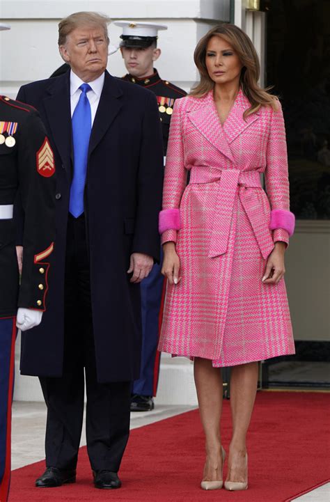 melania trump pink fendi coat|Melania Trump steps out in expensive pink Fendi coat .